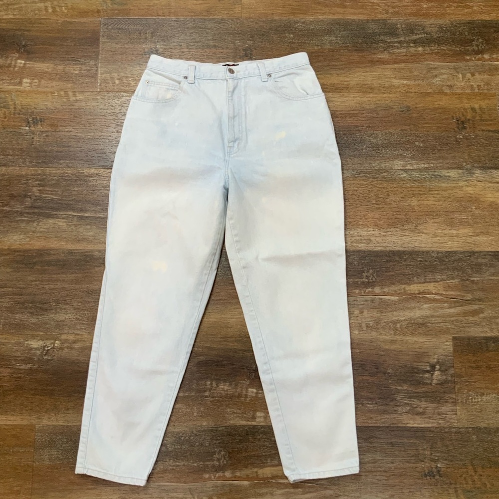 Vintage 1981 Sasson Whitewashed 100% Cotton Jeans Size 15/16 Petite